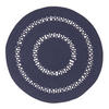 TEPPICH geflochten rund mit Häkel-Muster 90 cm - Dunkelblau, Textil (90/90cm) - Homescapes