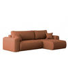 ECKSOFA Mit Schlaffunktion Und Bettkasten L-förmiges Sofa Capri Stoff Verita Rechts Kupfer - Kupferfarben, Holz (272/145cm) - Kaiser Möbel