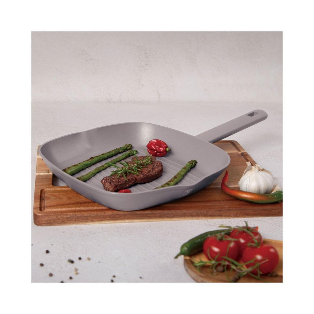 PFANNENSET Grau 28/28/4 cm BH8109 - Grau, Metall - Berlinger Haus
