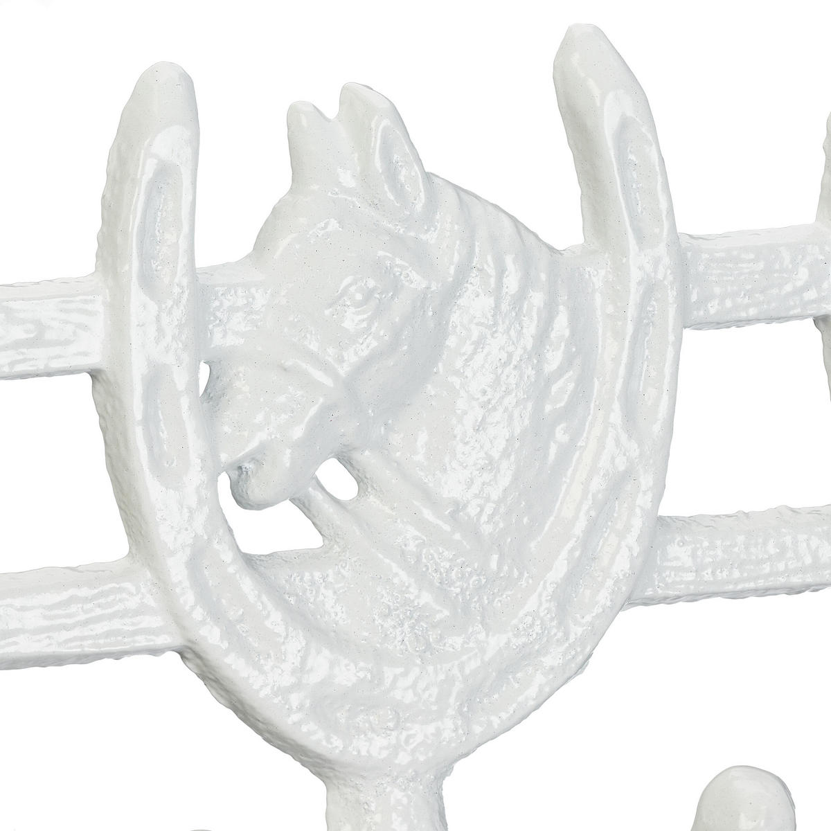 GARDEROBENLEISTE - Weiß, Metall (36.5/11/3.5cm) - Relaxdays