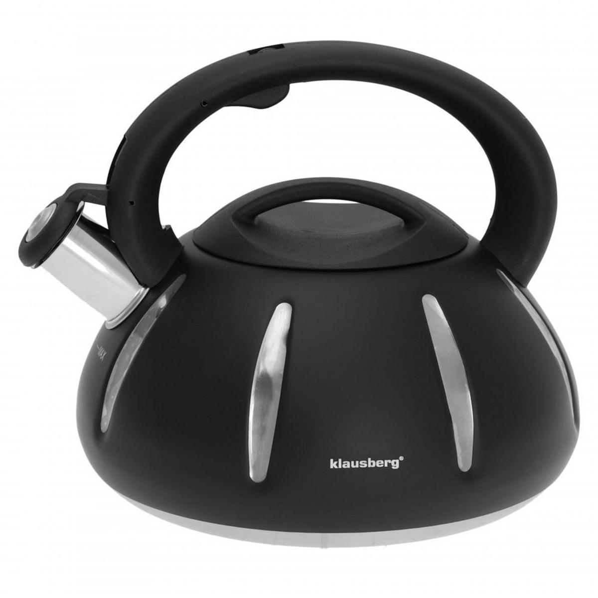 WASSERKESSEL Schwarz 20/21/17 cm KB7548 - Schwarz, Metall (20cm) - Klausberg 