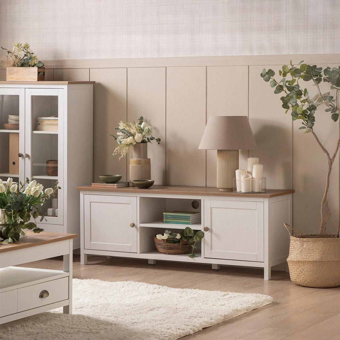 TV-ELEMENT Marais Zweifarbig 150 cm x 55 cm - Multicolor, Holzwerkstoff (150/55/40cm)