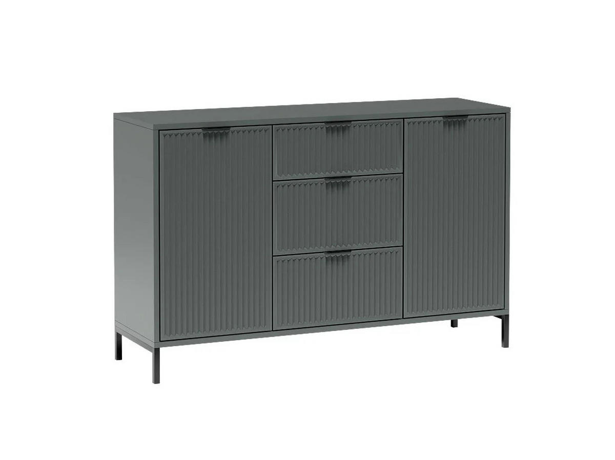 KOMMODE LINKA STYLES LS-02 - Dunkelgrün, Holzwerkstoff (135/87/41cm) - Meblini