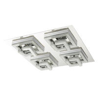 LED DECKENLEUCHTE RENLY Chrom Klar - Silberfarben, Metall (48/48/9cm) - Globo Lighting