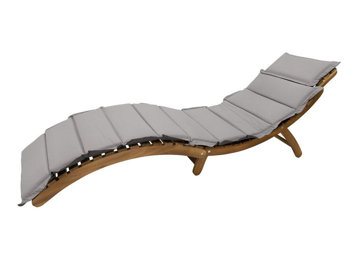 GARTENLIEGE Catania II Akazienholz FSC 100 mit Beistelltisch - Braun, Kunststoff (59/25/95cm) - bellavista - Home & Garden