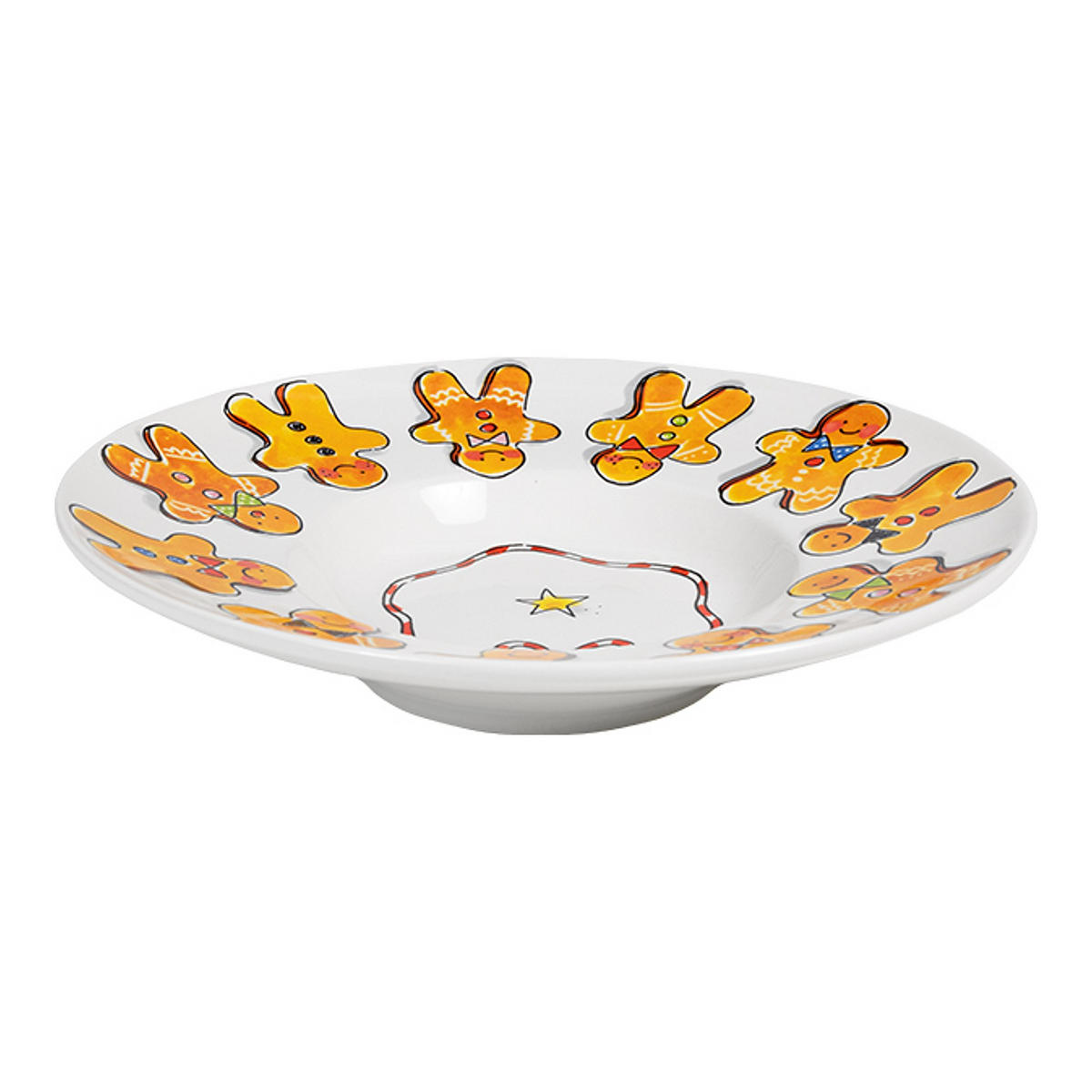 PASTATELLER Lebkuchenmann in Bunt - 24cm - Multicolor, Keramik (24/24/9.6cm) - Blond Amsterdam