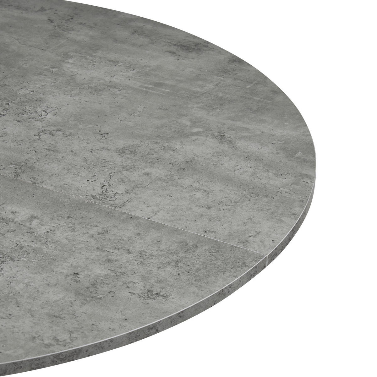 ESSTISCH NOA Beton, 110/110/76 cm - Schwarz/Grau, Holzwerkstoff/Metall (110/110/76cm) - B&D Home
