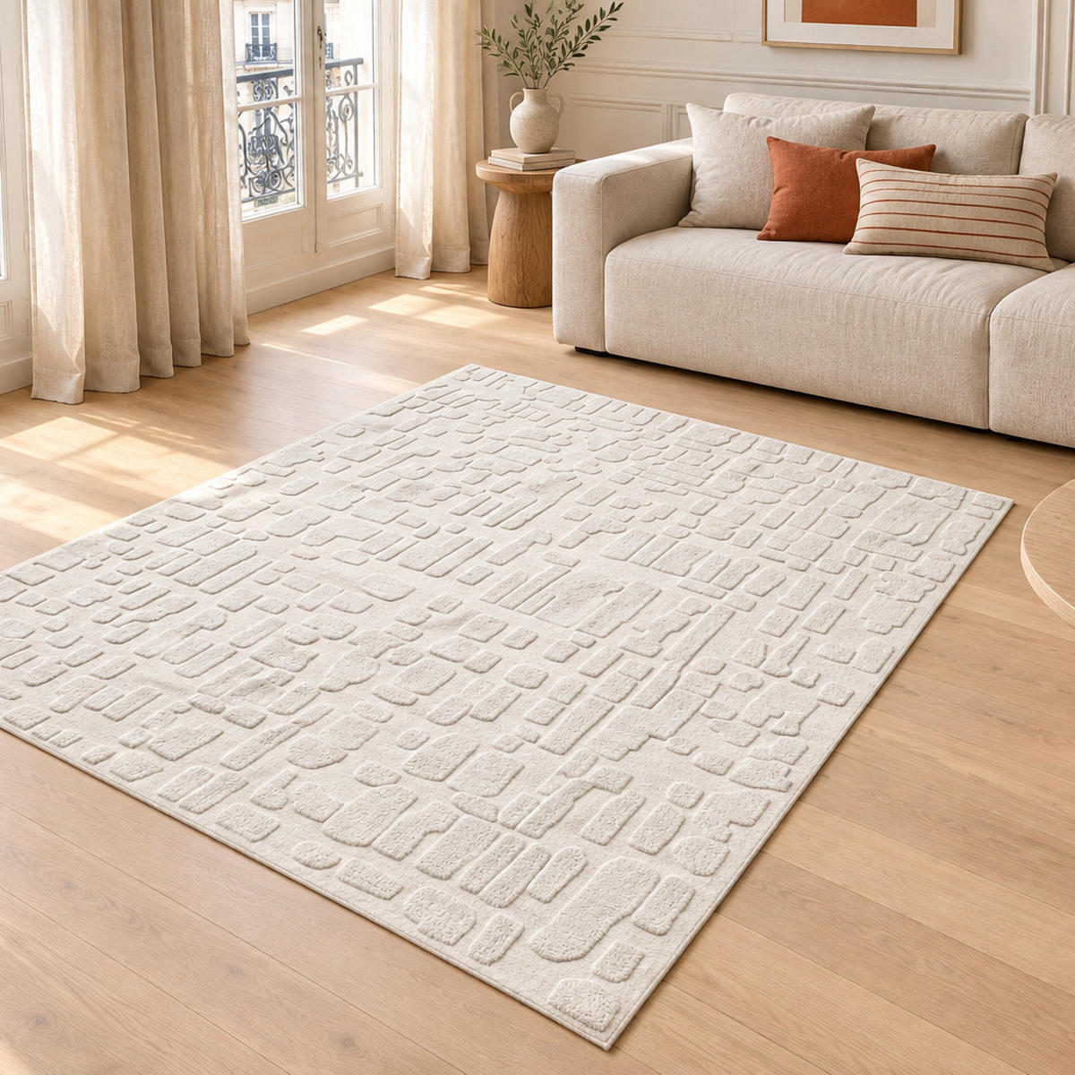 TEPPICH handgefertigt ultraweich beige - Beige, Naturmaterialien (200/290cm) - AFK Living