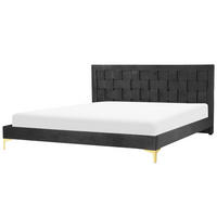 DOPPELBETT 180/200cm Schwarz Limoux - Schwarz, Textil (180/200cm) - Beliani