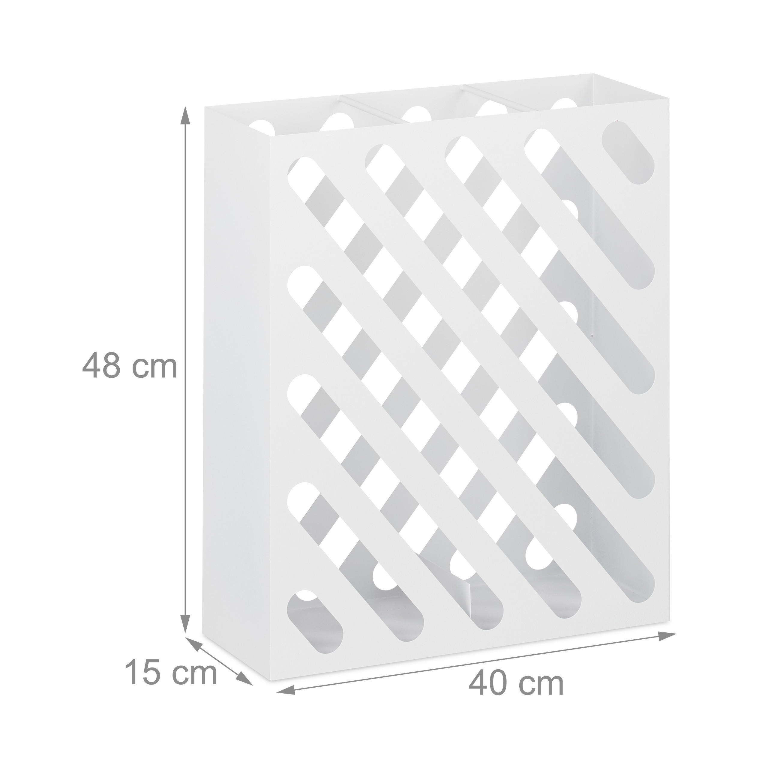 Thumbnail - Relaxdays Regenschirmständer, Weiß, Metall, 40x48x15 cm, Garderobe, Schirmständer