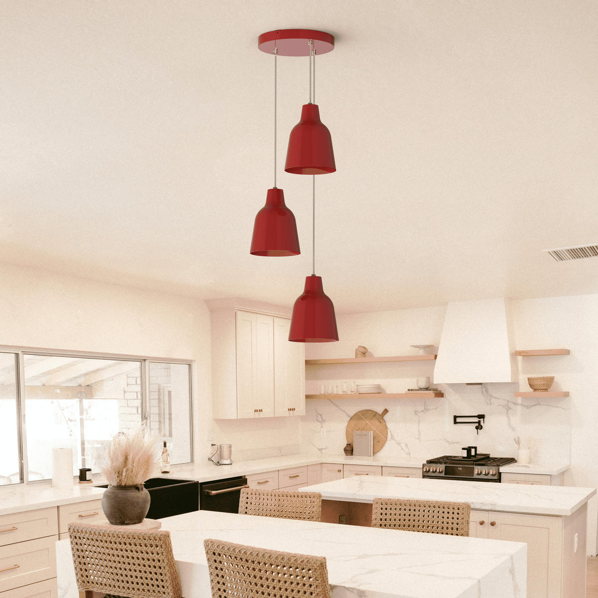 HÄNGELEUCHTE - Rot, Metall (35/35/22cm) - Lumicom