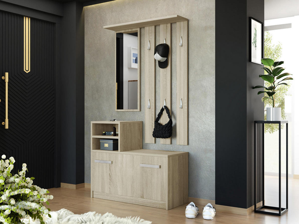 GARDEROBE Kolom - Sonoma Eiche, Holzwerkstoff (85/180/24cm) - MIRJAN24