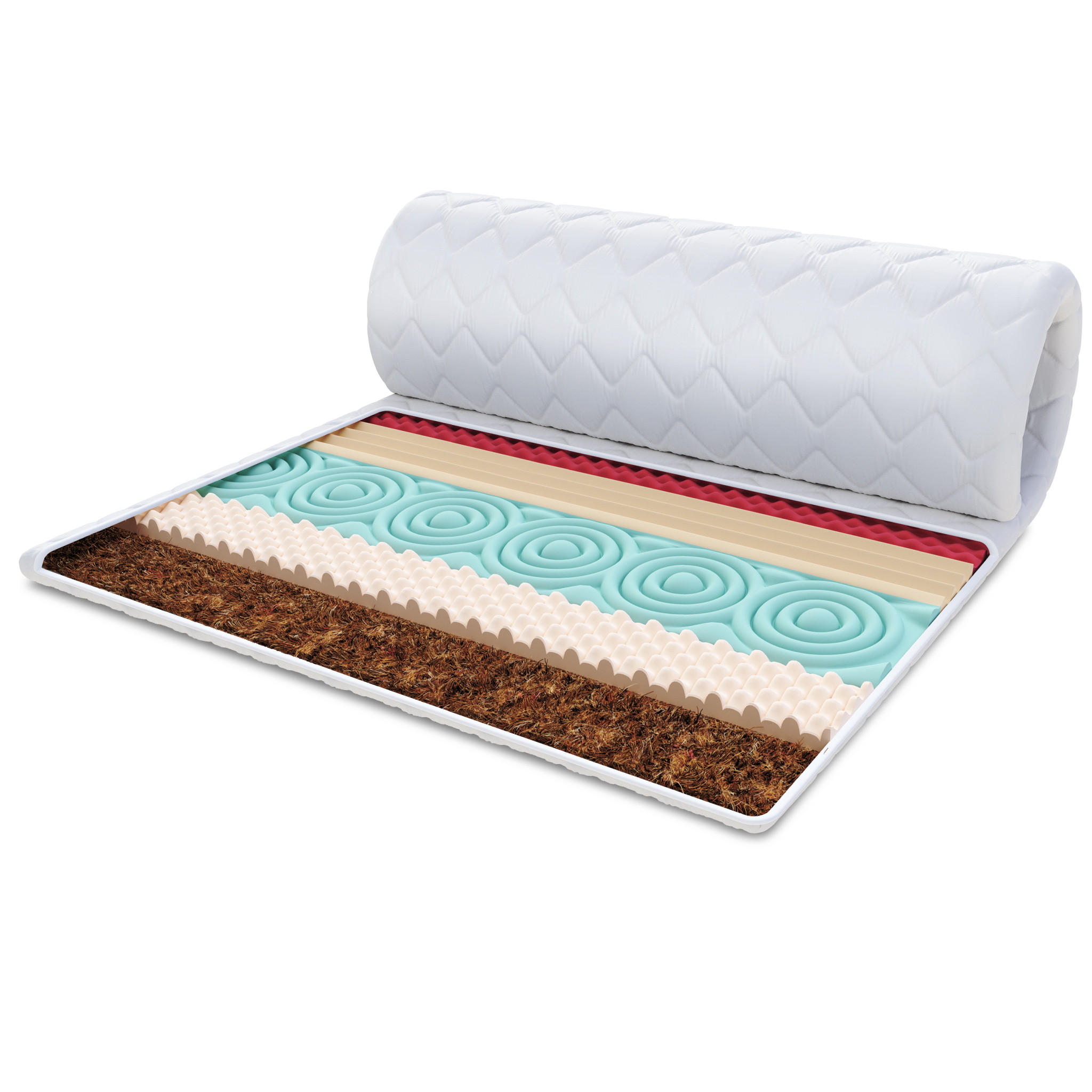 TOPPER Fruti Kokos - Weiß, Textil (80/200cm) - FDM