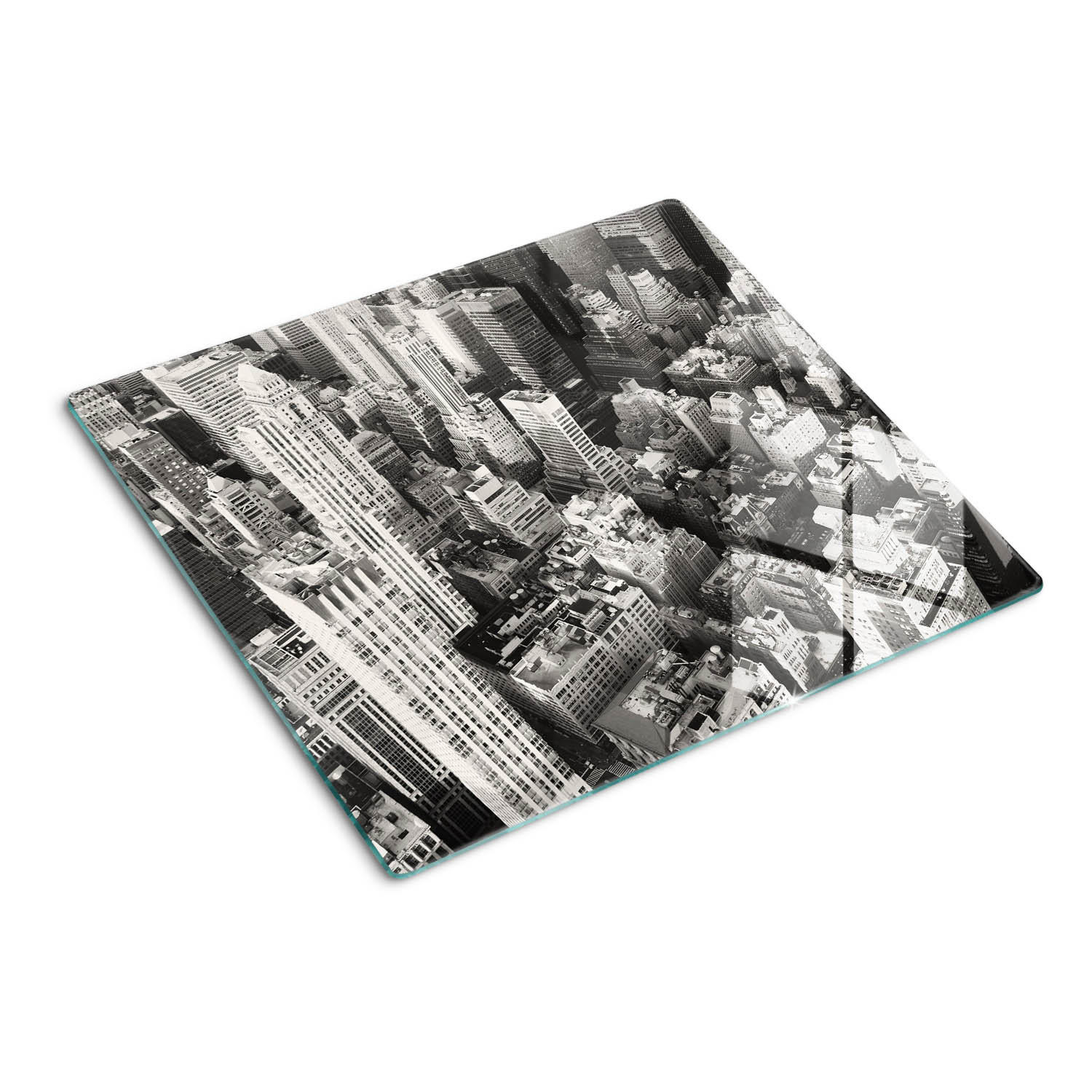 GLASPLATTE 60x52 cm New York - Schwarz, Glas (60/0.4/52cm) - TULUP
