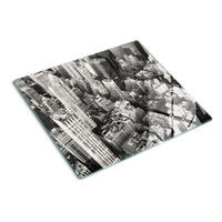 GLASPLATTE 60x52 cm New York - Schwarz, Glas (60/0.4/52cm) - TULUP