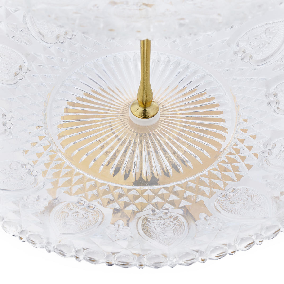 ETAGERE - Transparent, Glas/Metall (23/30cm) - Relaxdays