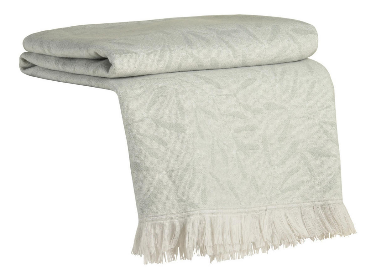 VISKOSEDECKE Imela - Grau, Textil (140/190cm) - home&you