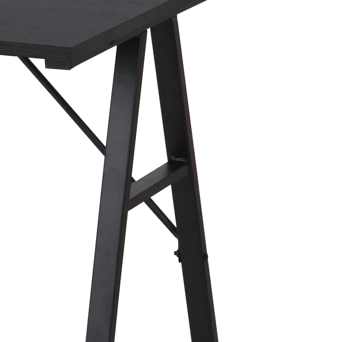 PLATZSPARENDER SCHREIBTISCH Schwarz 50/50/74 cm - Schwarz, Holzwerkstoff (50/50/74cm) - Mobili Rebecca