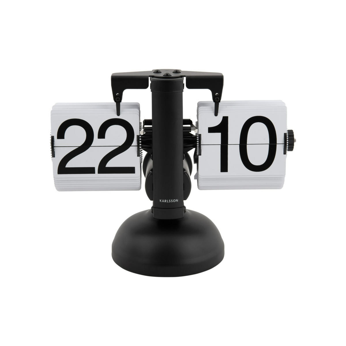 TISCHUHR Small Flip Weiß 9.5/21/16.5 cm - Weiß, Metall (21/16.5/9.5cm) - Karlsson