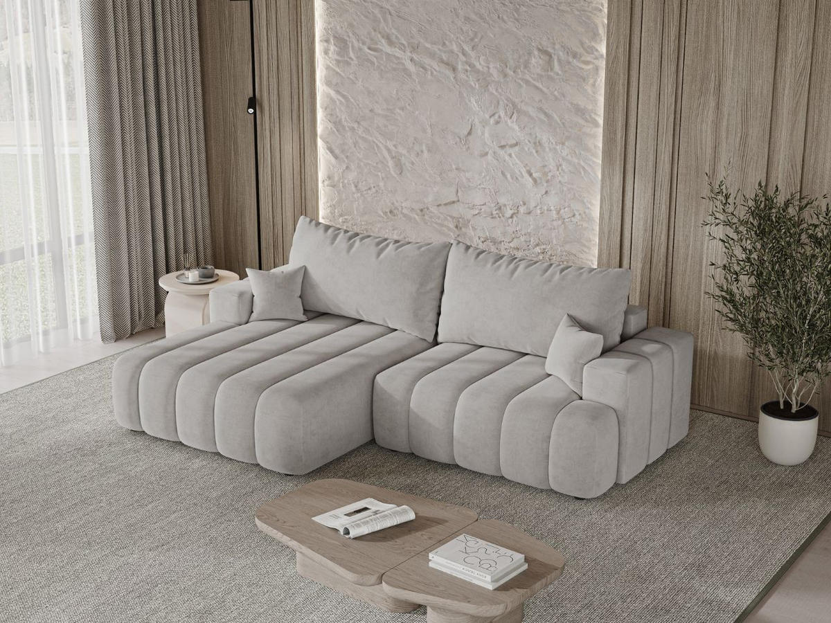 ECKSOFA Caleo Grau Links - Grau, Holz/Textil (270/170cm) - Graingold