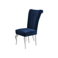 POLSTERSTUHL Frigene 01 - Weiß/Dunkelblau, Holz/Textil (52/100/70cm) - MIRJAN24