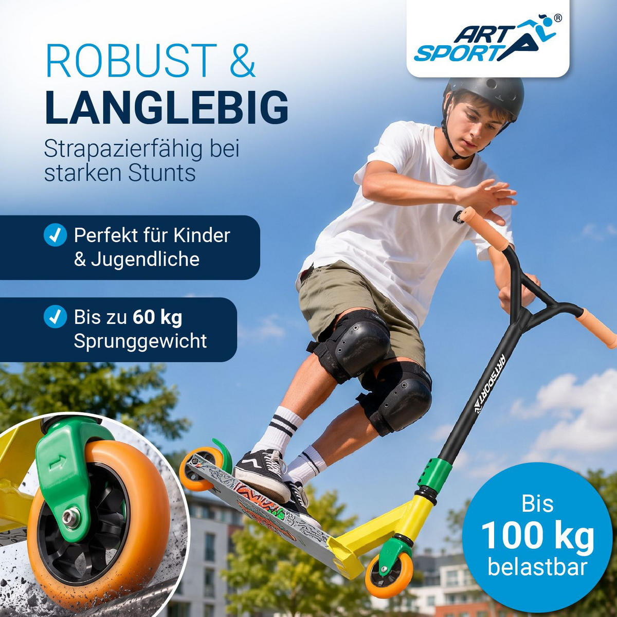 STUNTSCOOTER Street Life - Multicolor, Metall (66/47/84cm) - Artsport