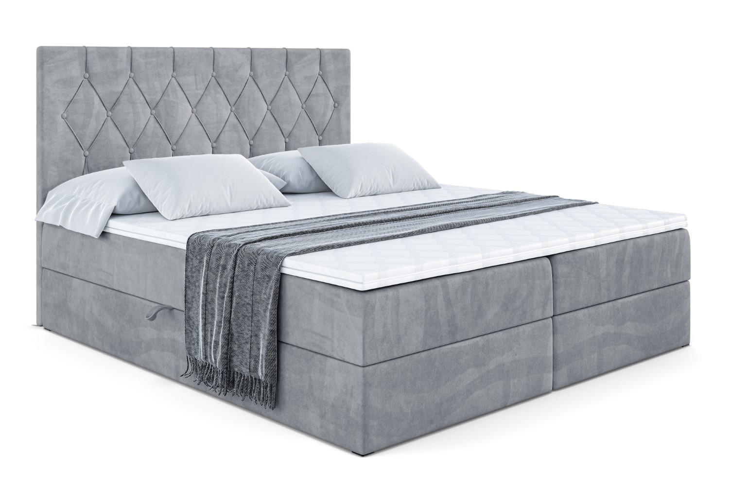 Altdecor Boxbett Grau 200x200 cm