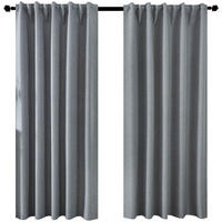 VORHANG 2ER SET BOSTON DARK HxB 175x140 cm Grau - Grau, Textil (140/175cm) - Gardinenbox
