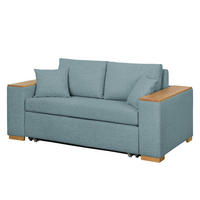 SCHLAFSOFA mit XL Armlehne - Grau, Textil (216/90/90cm) - home24