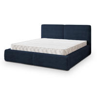 POLSTERBETT FELURO 160x200 cm mit Bettkästen - Blau - Blau, Holz (160/200cm) - MASSENO
