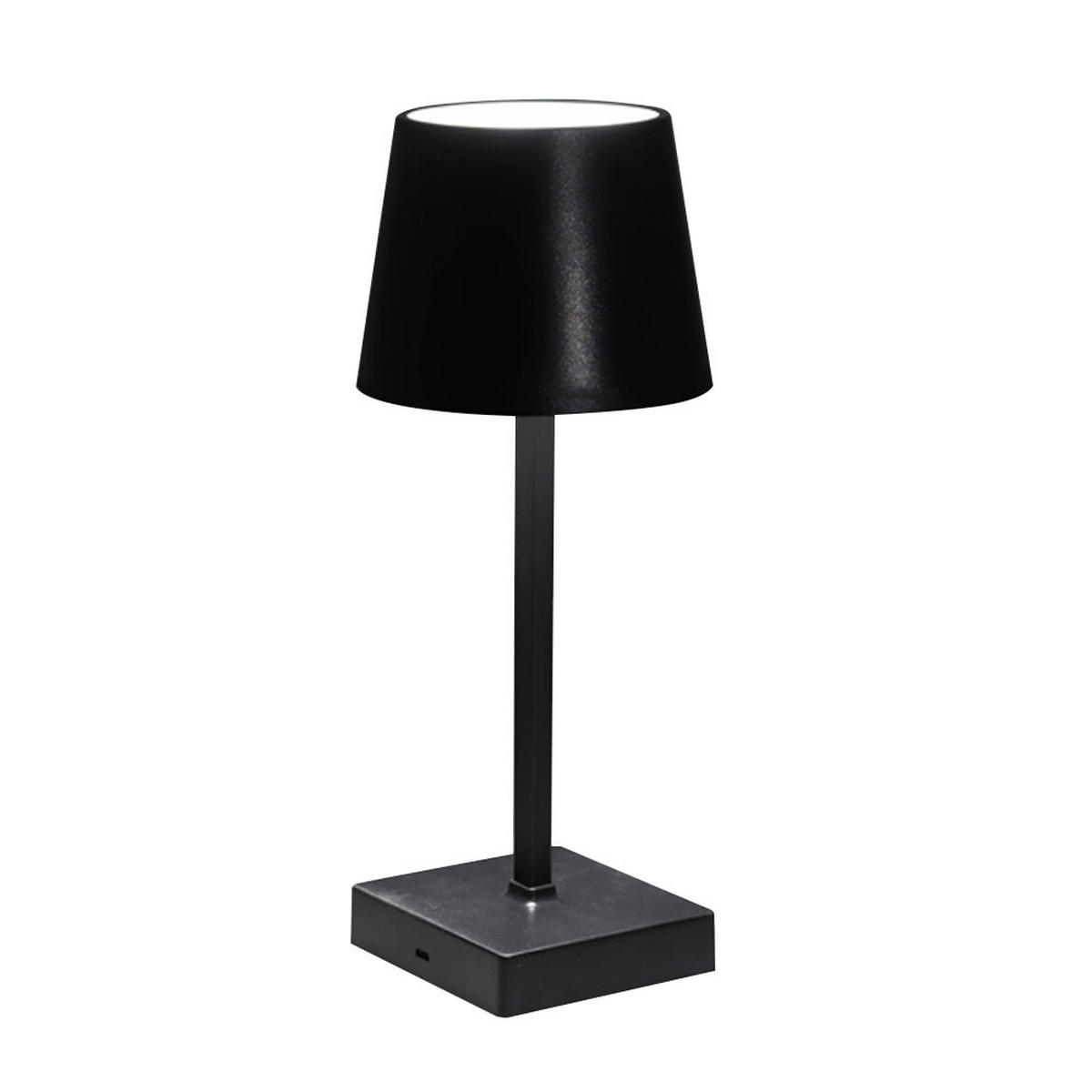 LED TISCHLEUCHTE Schwarz Touchfunktion - Schwarz, Metall (10.5/10.5/26cm) - Cepewa