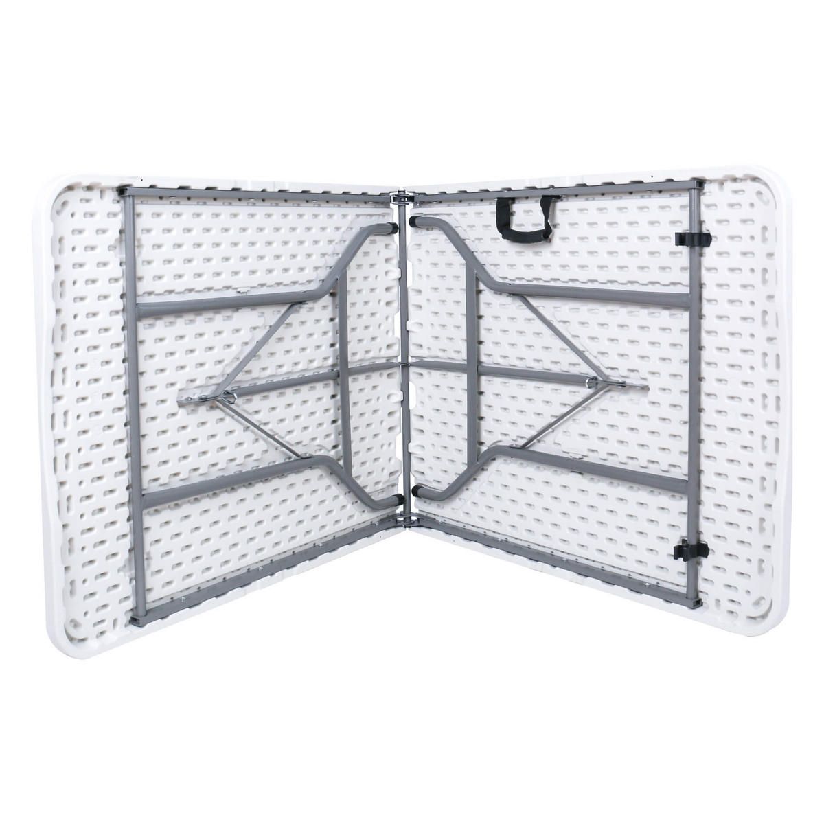 KLAPPTISCH Weiß 74/180/74 cm - Weiß, Kunststoff (180/74/74cm) - Mobili Rebecca