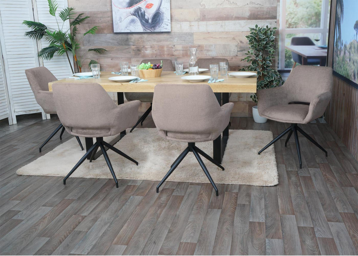 JÍDELNÍ ŽIDLE taupe - šedohnědá, textil (65/86/60cm) - MCW