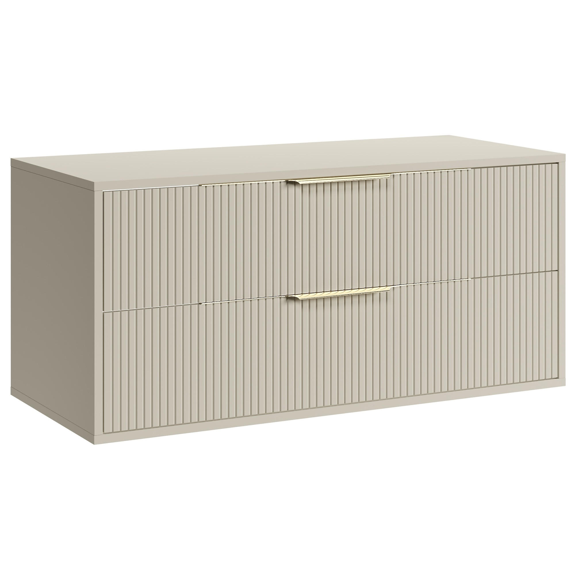 WASCHBECKENUNTERSCHRANK Rimini 2 Schubladen Cashmere - 100 x 46 x 54 cm - Kaschmir, Holz (100/46/46cm) - Badplaats