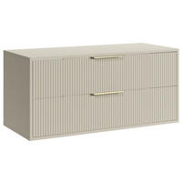 SKŘÍŇKA POD UMYVADLO Rimini 2 zásuvky cashmere - 100 x 46 x 54 cm - kašmírová, dřevo (100/46/46cm) - Badplaats
