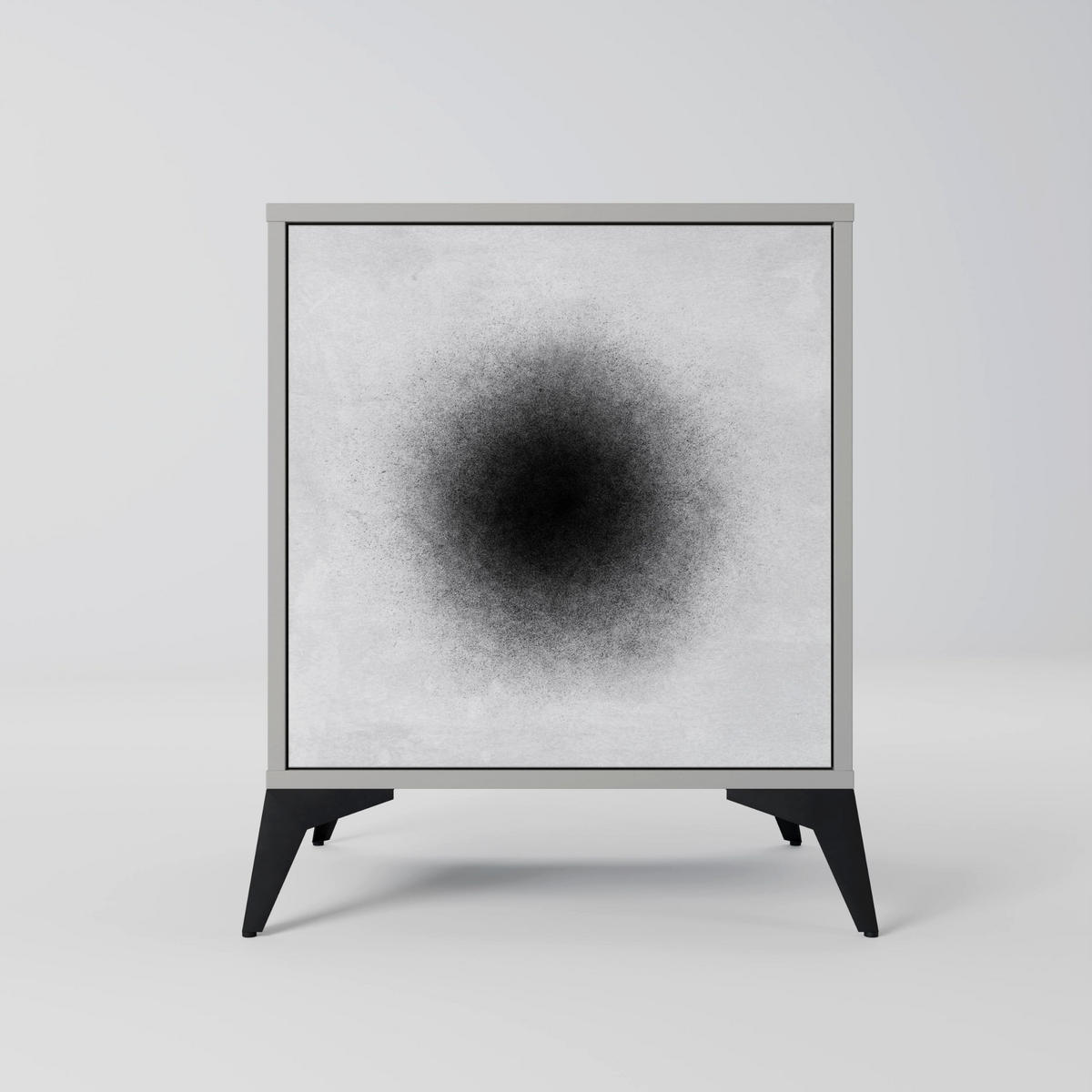 SIDEBOARD BLACK HOLE, Grau, 57,5x42x57,5 cm, Ohne Füße - Multicolor/Grau, Holzwerkstoff (57.5/57.5/42cm) - SpaceRebels