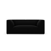 SOFA Ruby aus Samt schwarz 2 Sitzplätze - Schwarz, Textil (93/69/174cm) - Micadoni