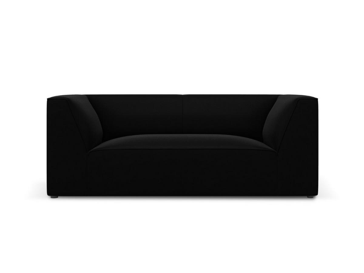 SOFA Ruby aus Samt schwarz 2 Sitzplätze - Schwarz, Textil (93/69/174cm) - Micadoni