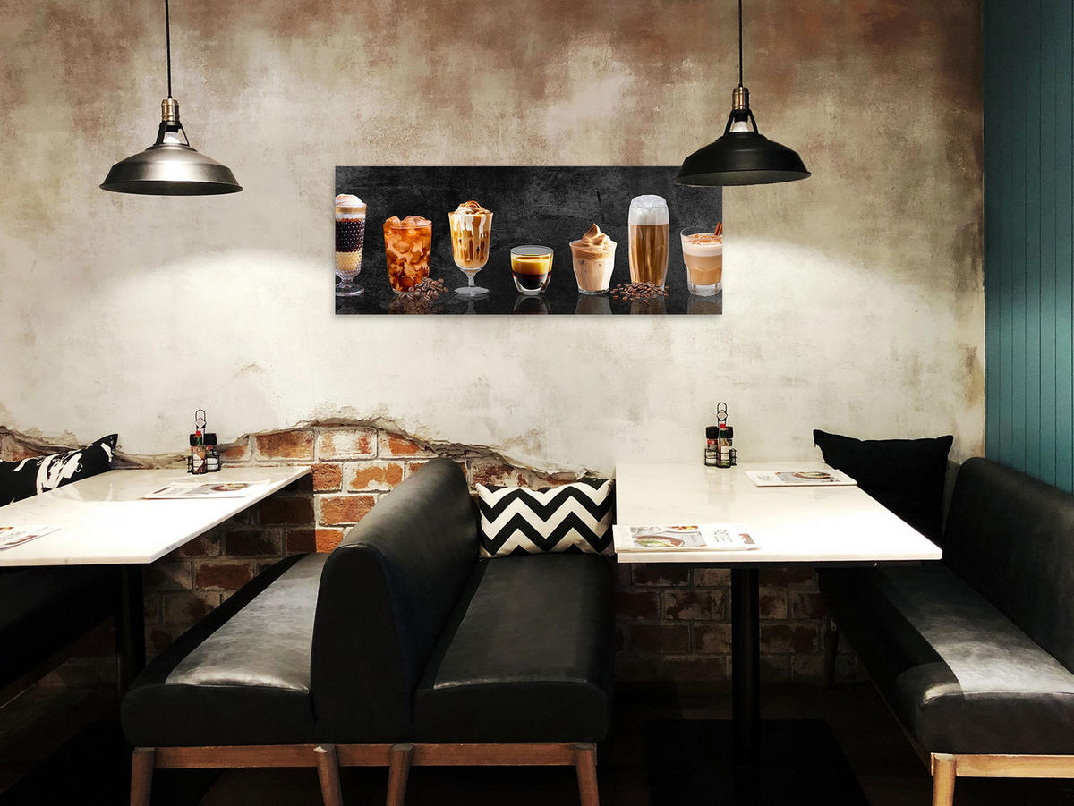 GLASBILD 80x30 cm Küche Kaffee modern - Braun, Glas (80/30cm) - artissimo