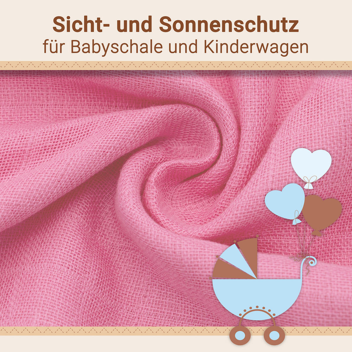 SPUCKTÜCHER, 10er-Set, 70x70 cm, 100% Baumwolle, Rosa - Rosa, Textil (70/70cm) - Zollner