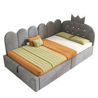 POLSTERBETT 90/200 cm Grau aus Samt mit Stauraum - Grau, Holz (90/200cm) - OKMYHOME