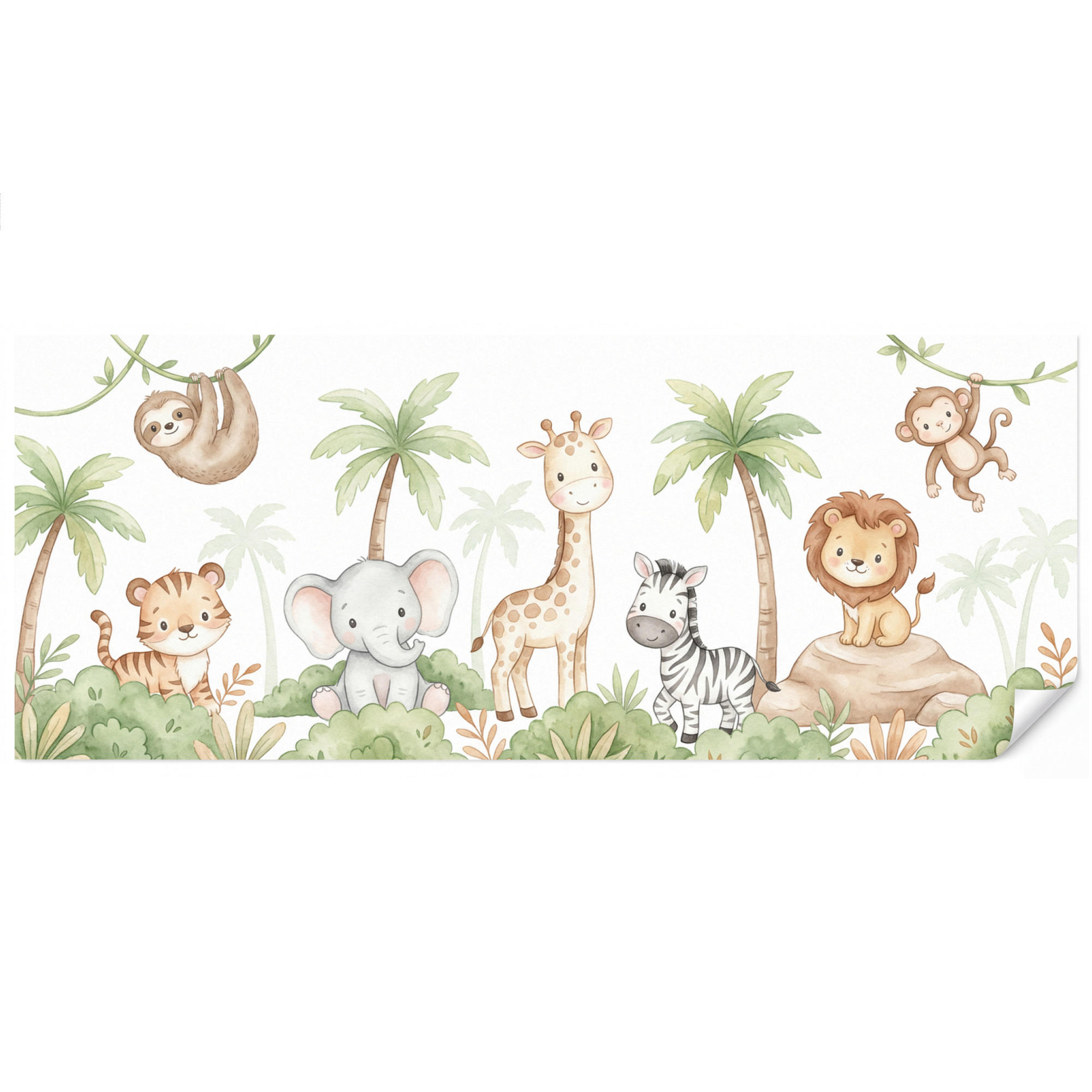 OnlyWow Kindertapete Weiß 500x200 cm