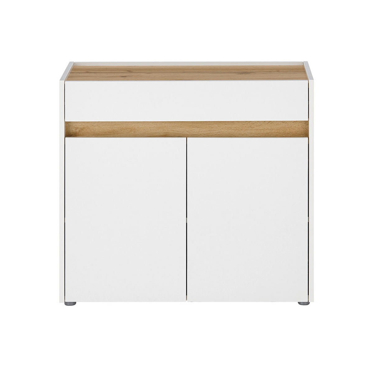 KOMMODE Crisp-61 - Weiß, Holzwerkstoff (80/70/40cm) - Lomado