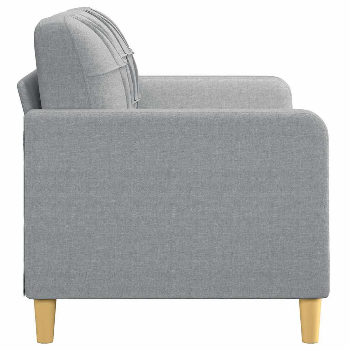 2-SITZER-SOFA Martin - Hellgrau, Textil (158/80/77cm) - Nettlife