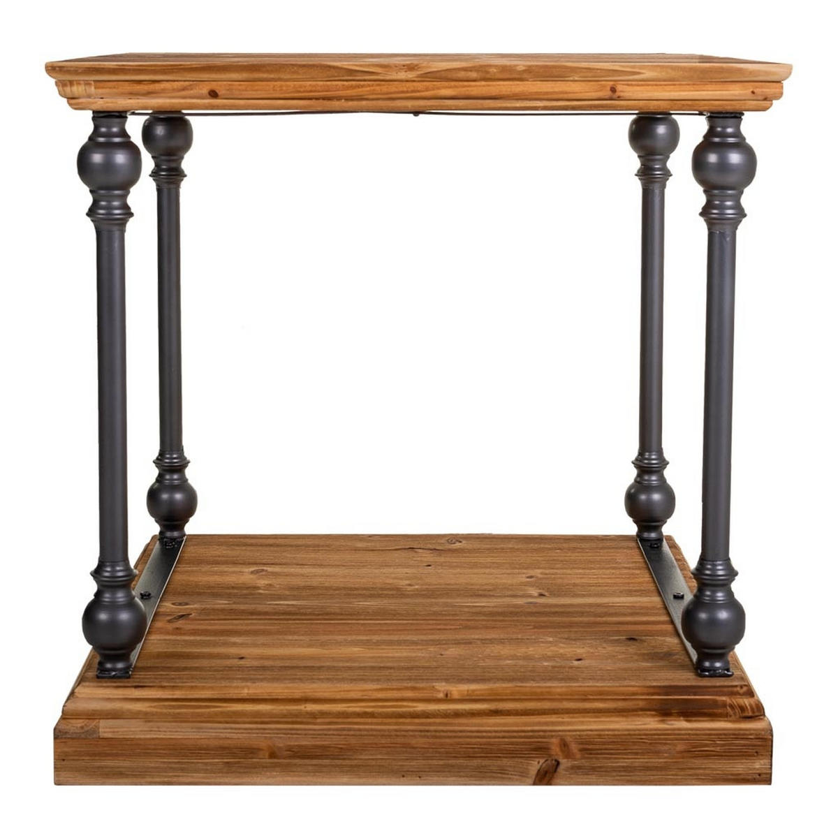 TISCH aus Metall und Holz, 60cm - Braun, Holz (60/60/60cm) - Wanderlust