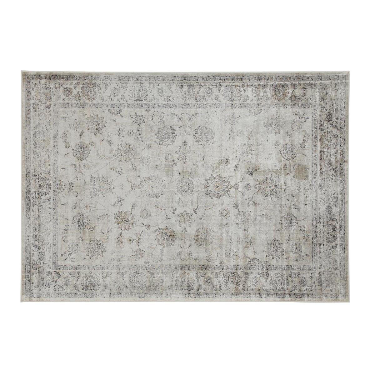 TEPPICH Viskose Graues Muster 160x230 cm RYAD - Grau, Textil (160/230cm) - Miliboo