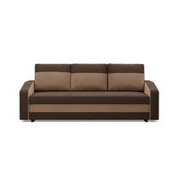 SOFA 3-SITZER MIT SCHLAFFUNKTION ORION, Dunkelbraun + Braun - Braun, Textil (220/85/92cm)