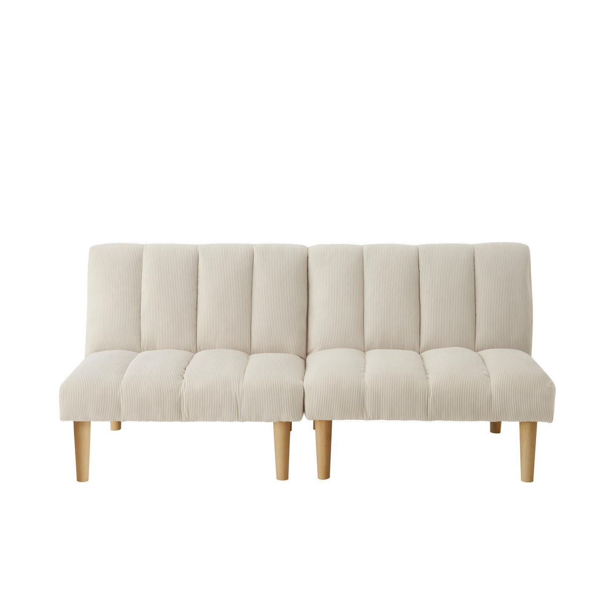SCHLAFSOFA mit verstellbarer Rückenlehne klappbar Beige 82x167x72 cm Textil - Beige, Textil (82/72/167cm) - SONNENH