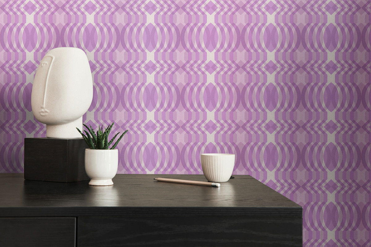 VLIESTAPETE Lila 53/850 cm - Lila, Textil (53/1cm) - KUNSTLOFT