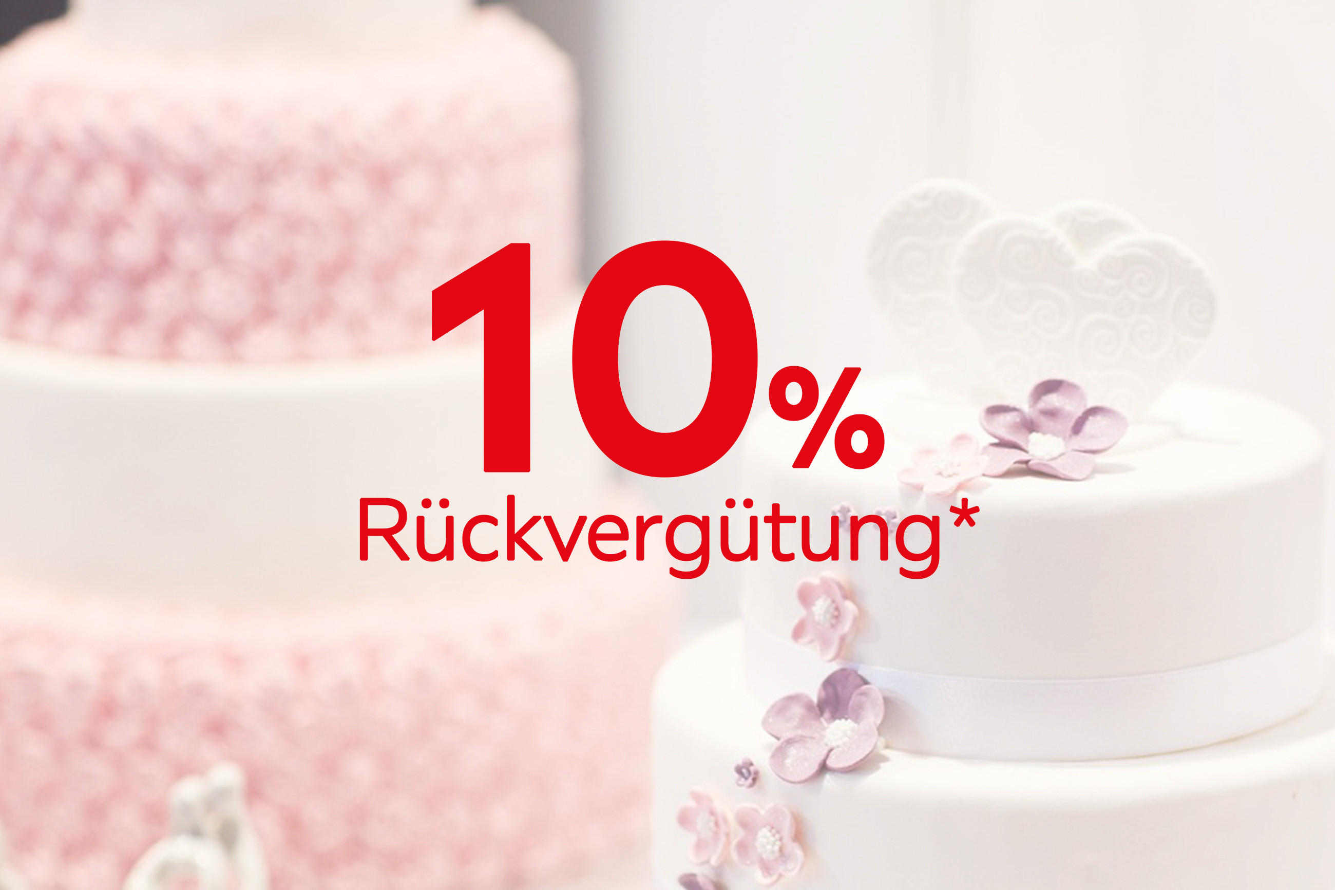 10% Rückvergütung Hochzeitstisch